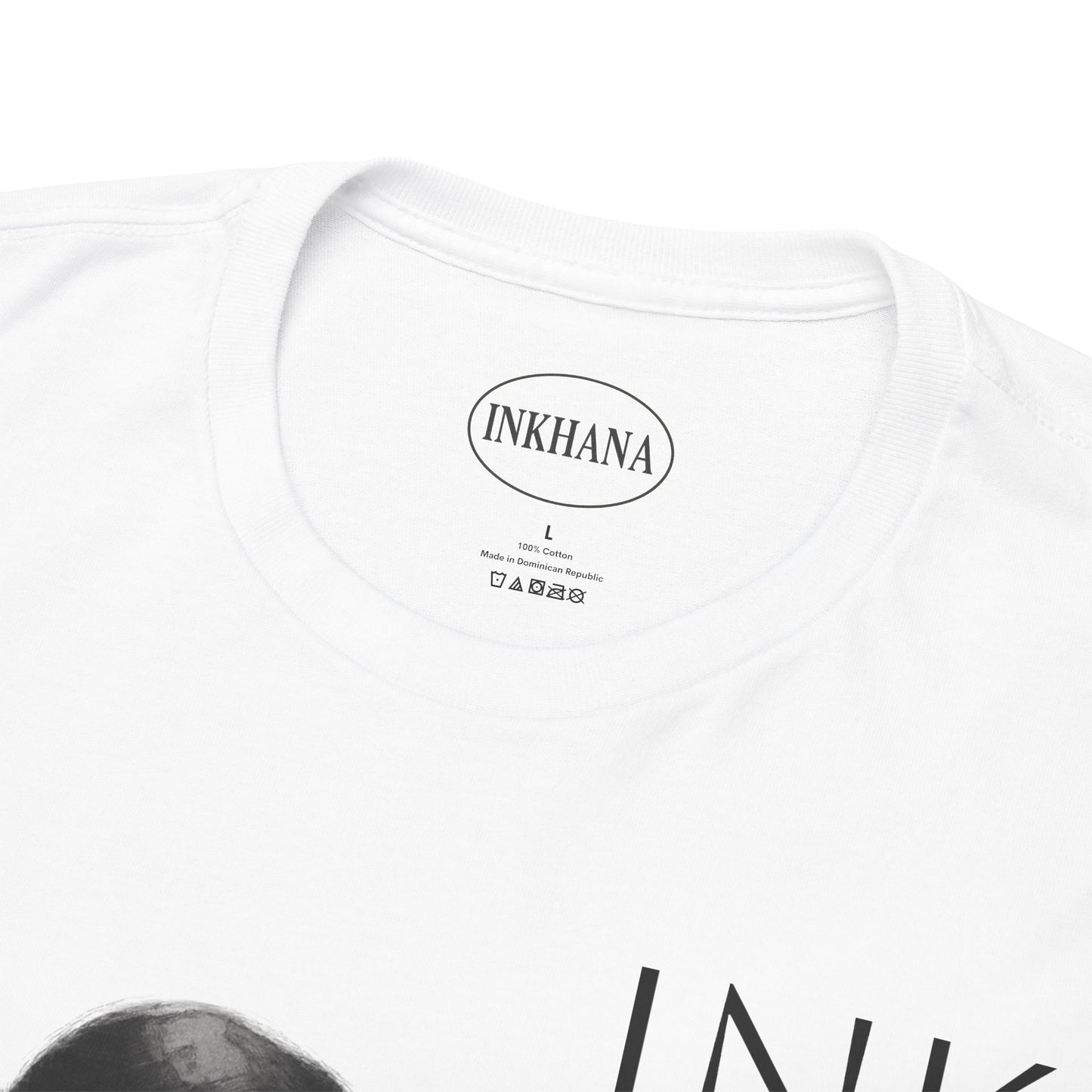 INKHANA Elegant Unisex Heavy Cotton Tee – Korean Hanbok Graphic Design, Grace in a Sky Soul, Art-Inspired Apparel, Relaxed Fit, Gift-Ready