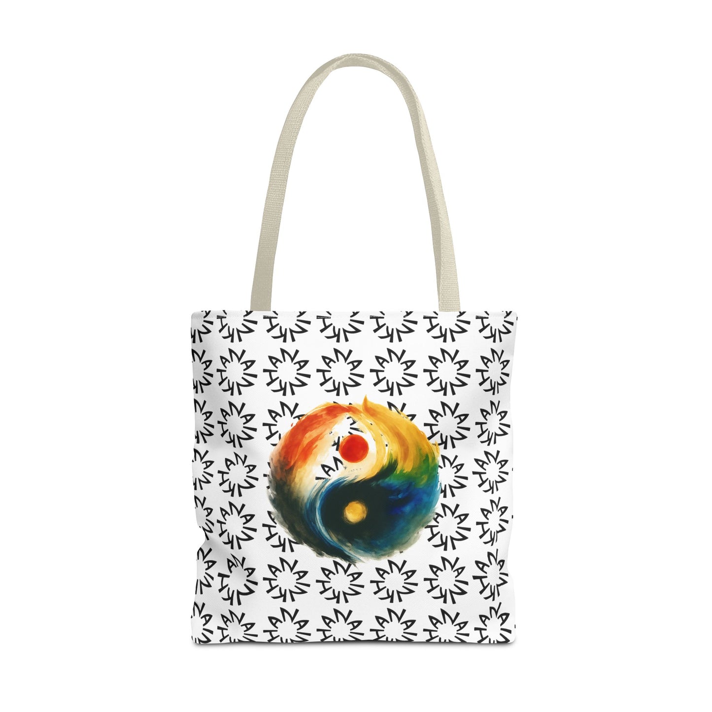 Colorful Yin Yang Tote Bag, Spiritual Bag, Eco-Friendly Shopping Bag, Boho Tote, Order Today