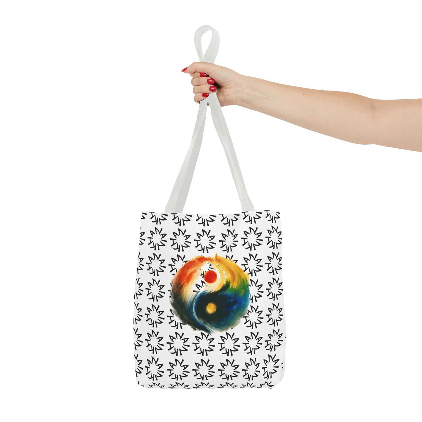Colorful Yin Yang Tote Bag, Spiritual Bag, Eco-Friendly Shopping Bag, Boho Tote, Order Today