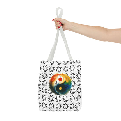 Colorful Yin Yang Tote Bag, Spiritual Bag, Eco-Friendly Shopping Bag, Boho Tote, Order Today