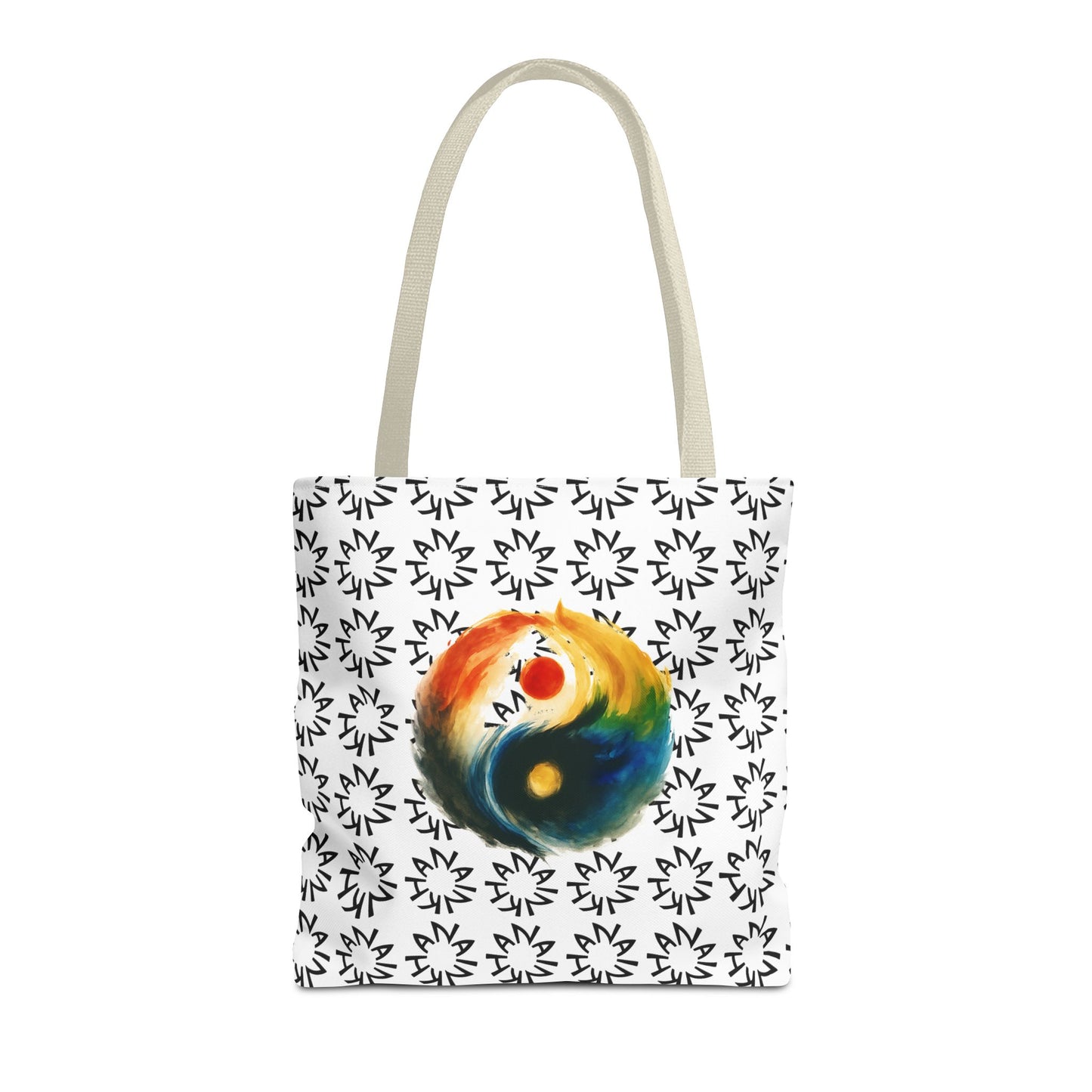 Colorful Yin Yang Tote Bag, Spiritual Bag, Eco-Friendly Shopping Bag, Boho Tote, Order Today