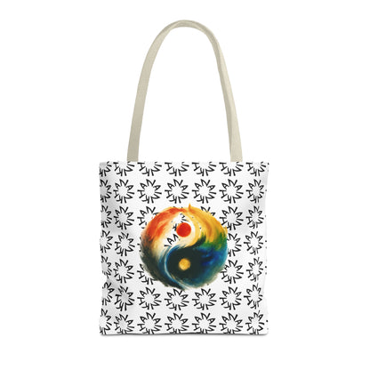 Colorful Yin Yang Tote Bag, Spiritual Bag, Eco-Friendly Shopping Bag, Boho Tote, Order Today