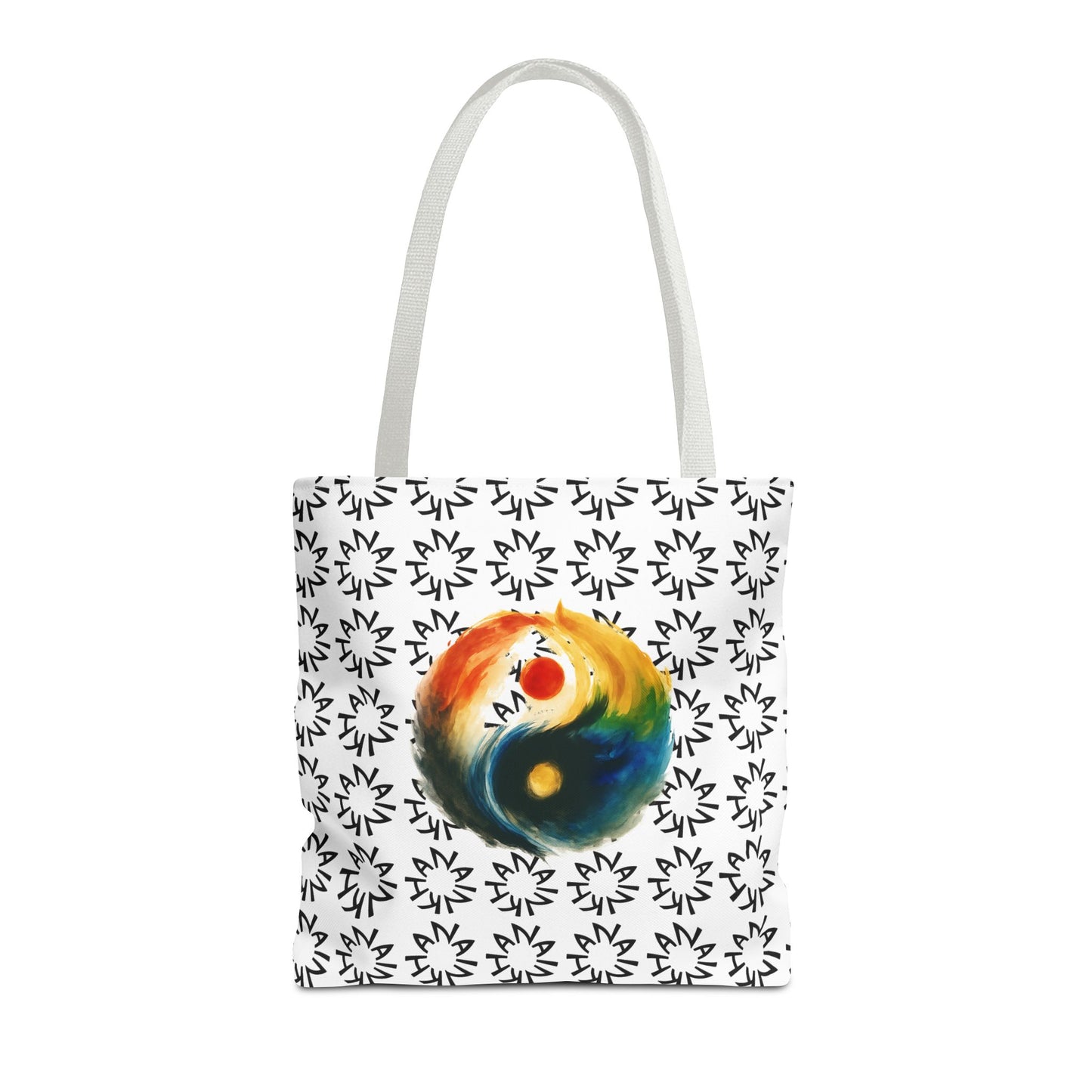 Colorful Yin Yang Tote Bag, Spiritual Bag, Eco-Friendly Shopping Bag, Boho Tote, Order Today