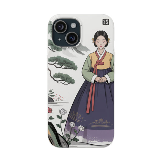 Beautiful Korean Art Flexi Cases, Unique Phone Covers, Stylish Accessories, Gift for Her, Customizable Designs