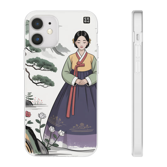 Beautiful Korean Art Flexi Cases, Unique Phone Covers, Stylish Accessories, Gift for Her, Customizable Designs