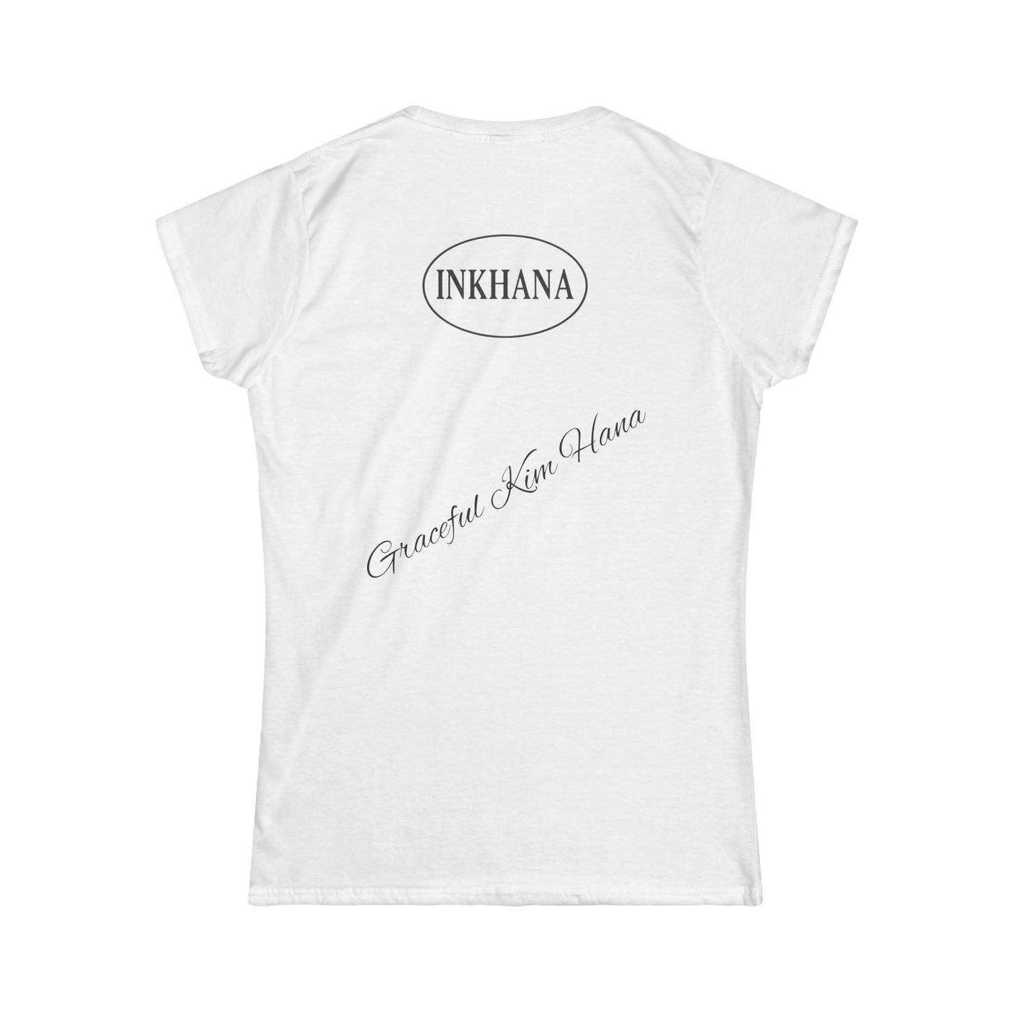 INKHANA Hanbok Graphic T-shirt – Elegant Women's Softstyle Tee, Korean Artistic Design, Gift for Her, Unique Fashion Statement