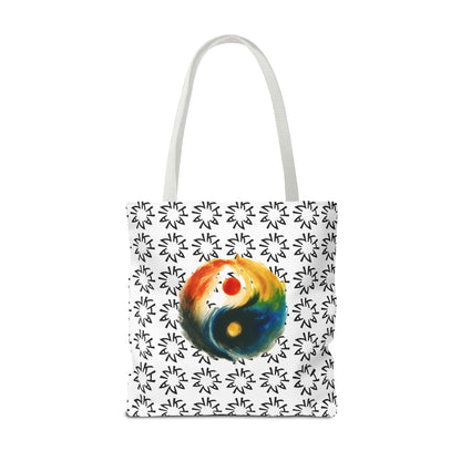 Colorful Yin Yang Tote Bag, Spiritual Bag, Eco-Friendly Shopping Bag, Boho Tote, Order Today
