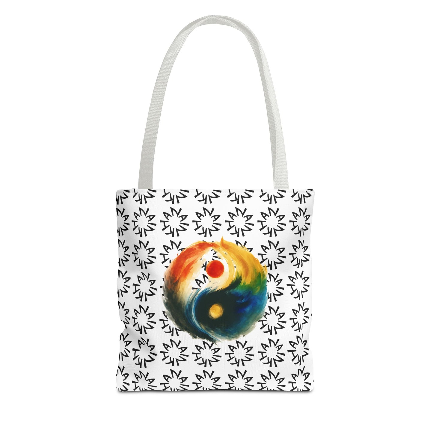 Colorful Yin Yang Tote Bag, Spiritual Bag, Eco-Friendly Shopping Bag, Boho Tote, Order Today